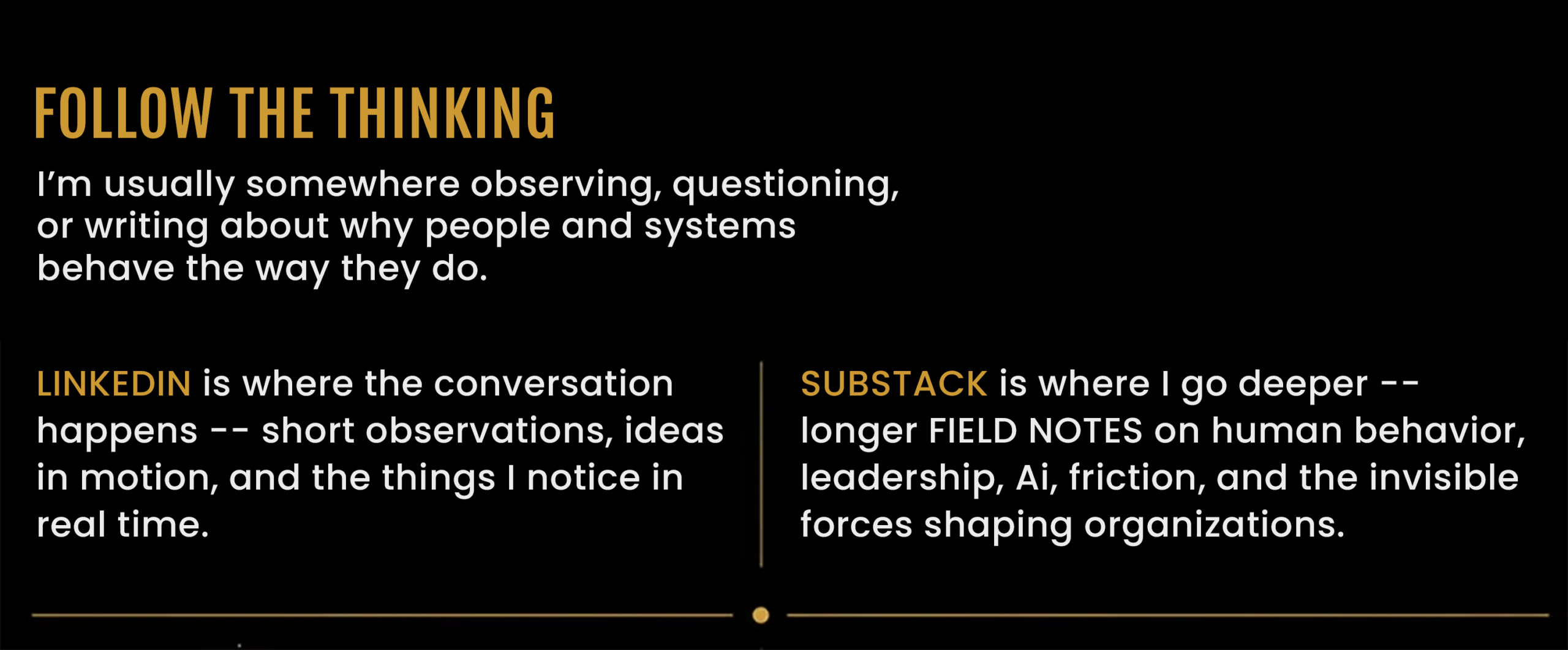 Follow the Thinking --- Randall Blaum --- Teach People To See
